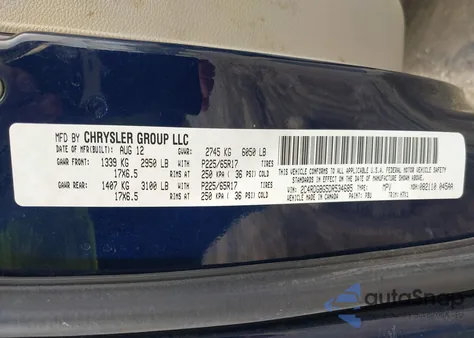 2013 Dodge Grand Caravan Se from USA, damaged, VIN 2C4RDGBG5DR534685